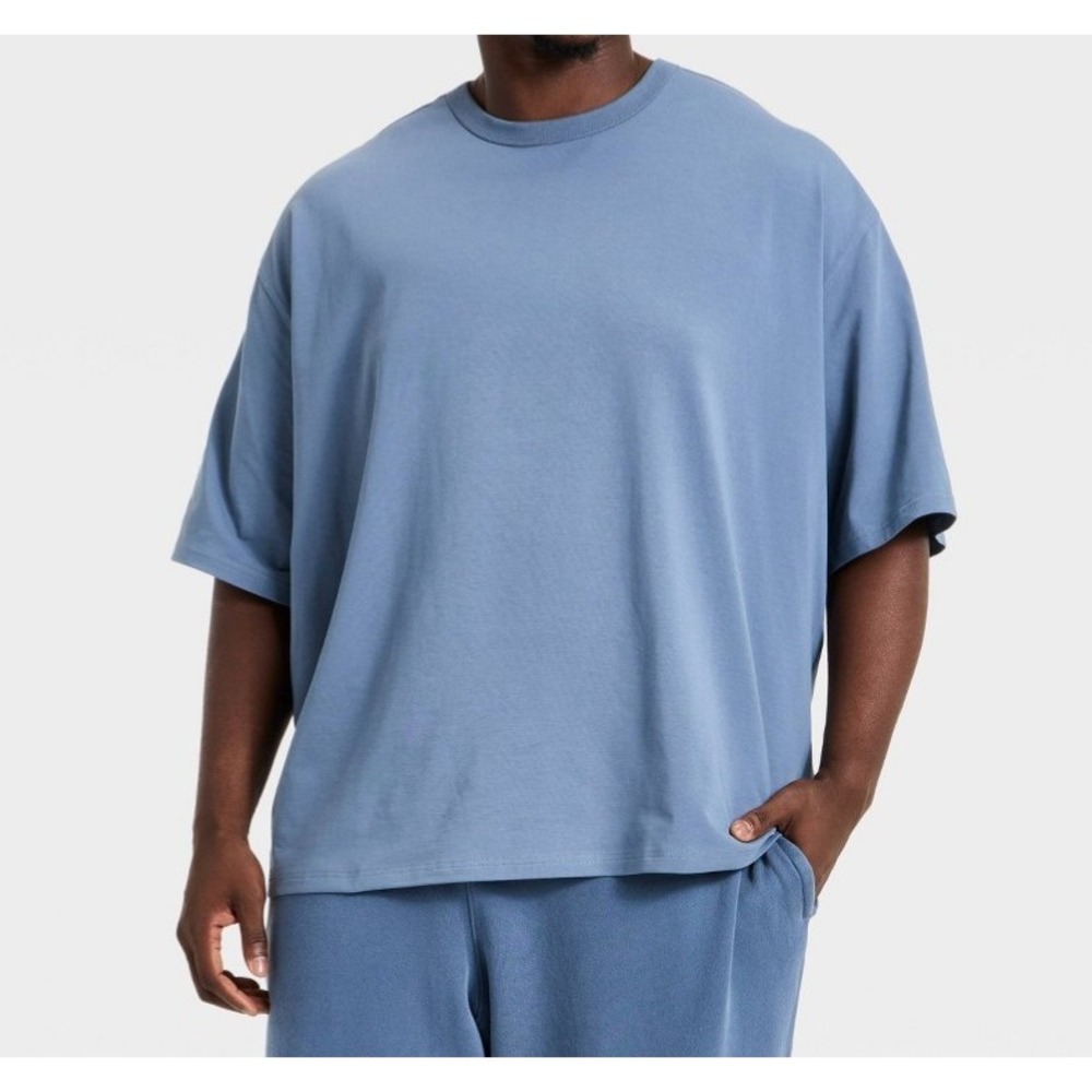 Men's Oversized Short Sleeve T-Shirt Wicking All in Motion 3XL blue